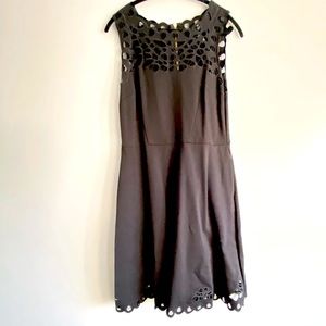 Joseph Ribkoff - Little black dress with gold zipper - A-line with pockets!